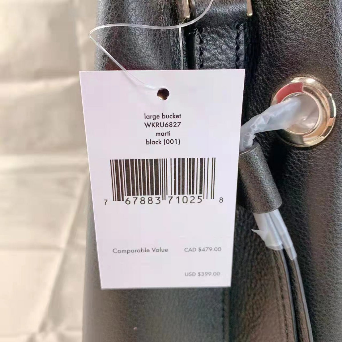 Kate Spade WKRU6827 marti large bucket bag in black Kate Spade WKRU6827 marti large bucket bag in black